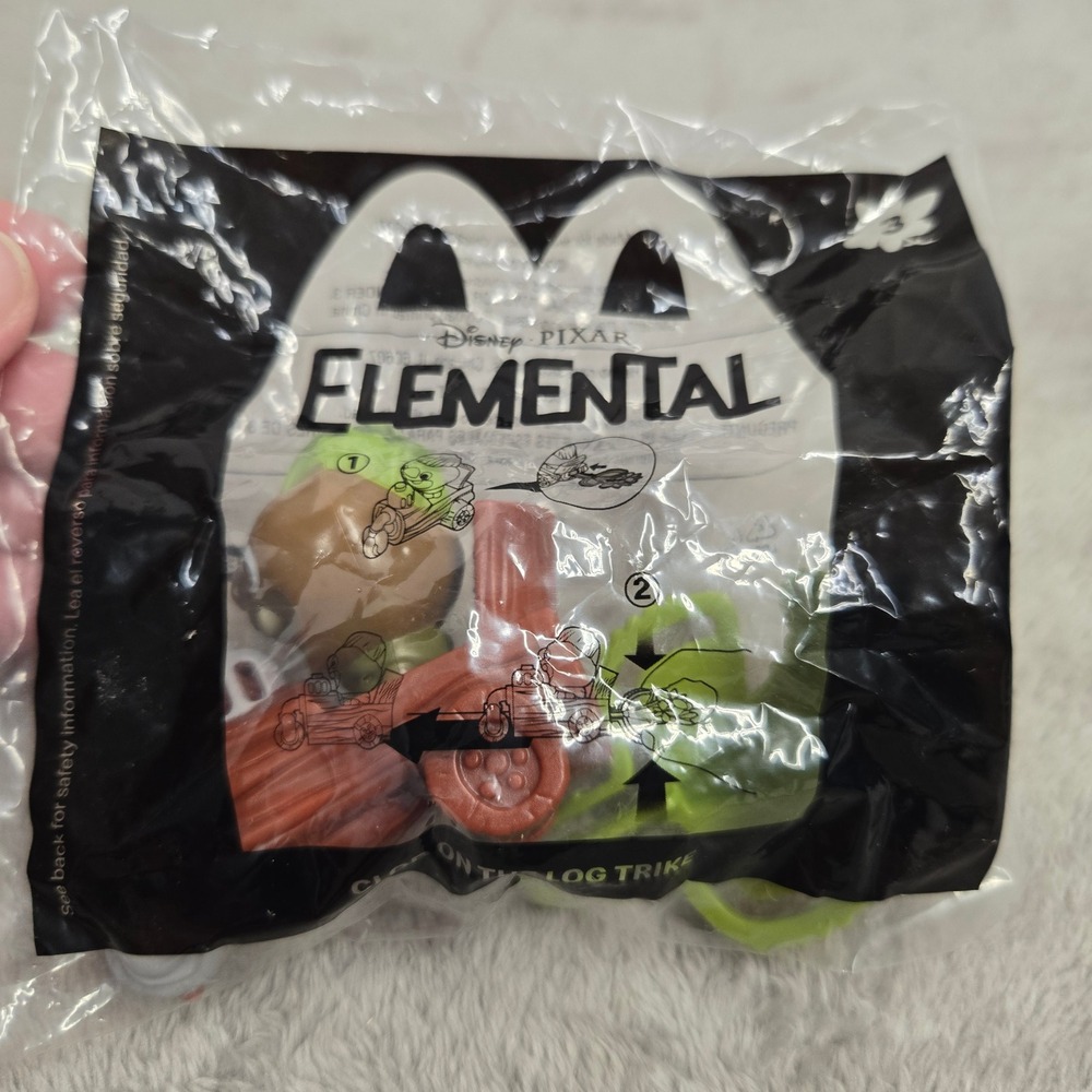 McDonalds 2023 Disney Pixar Elemental Clod On The Log Trike Happy Meal Toy #3